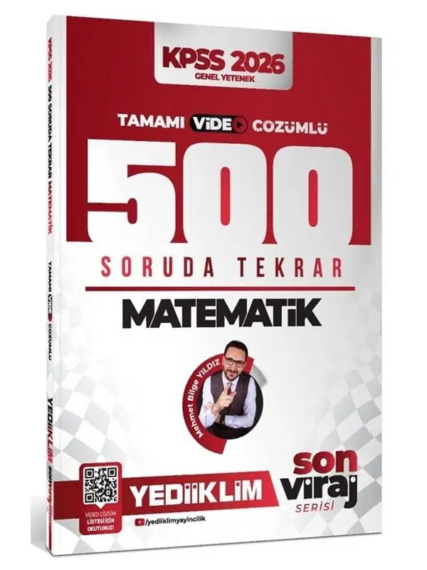 Yediiklim 2026 KPSS Matematik 500 Soruda Tekrar Son Viraj Serisi Çözümlü - Mehmet Bilge Yıldız