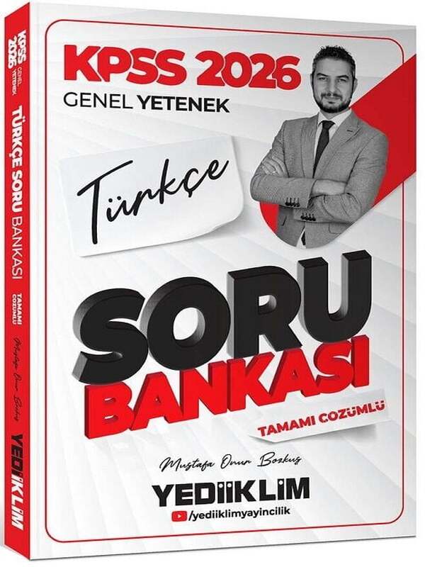 Yediiklim 2026 KPSS Türkçe Soru Bankası Çözümlü - Mustafa Onur Bozkuş