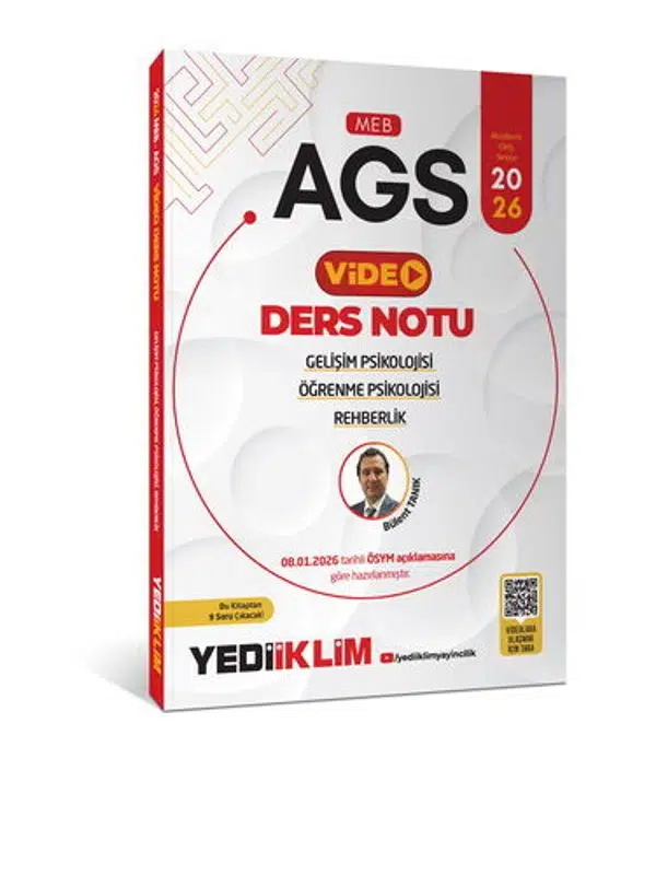Yediiklim 2026 MEB-AGS Gelişim, Öğrenme Psikolojisi ve Rehberlik Video Ders Notu