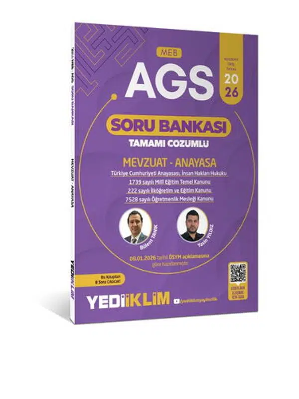Yediiklim 2026 MEB-AGS MEVZUAT – ANAYASA TAMAMI ÇÖZÜMLÜ SORU BANKASI