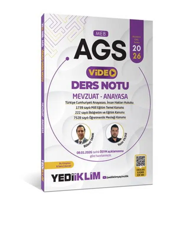 Yediiklim 2026 MEB-AGS MEVZUAT VE ANAYASA VIDEO ANLATIMLI DERS NOTU