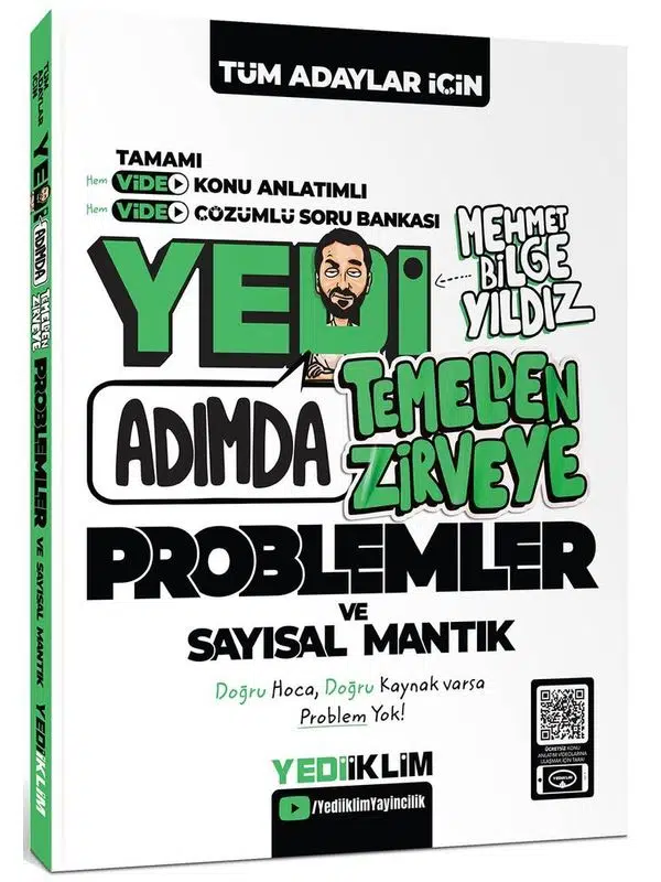 Yediiklim Tüm Adaylar için Yedi Adımda Temelden Zirveye Problemler ve Sayısal Mantık Video Konu Anlatımlı Video Çözümlü Soru Ban