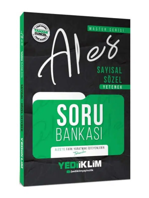 Yediiklim Yayınları 2026 ALES Sayısal Sözel Yetenek Soru Bankası