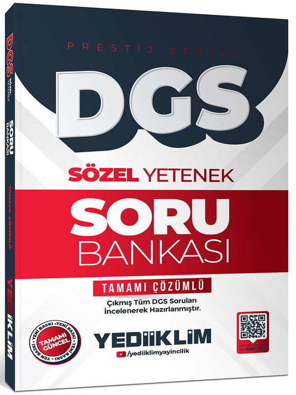Yediiklim Yayınları 2026 DGS Prestij Serisi Sözel Yetenek Tamamı Çözümlü Soru Bankası