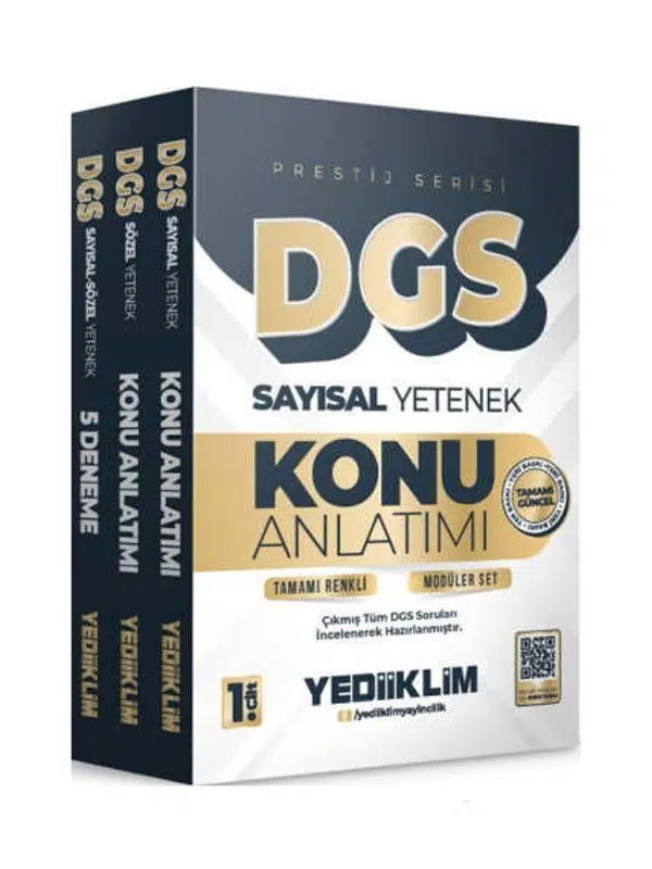 Yediiklim Yayınları 2026 DGS Prestij Serisi Tamamı Renkli Konu Anlatımı Modüler Set