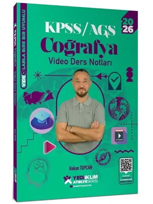 Yediiklim Yayınları 2026 KPSS Coğrafya Atölye Video Ders Notları