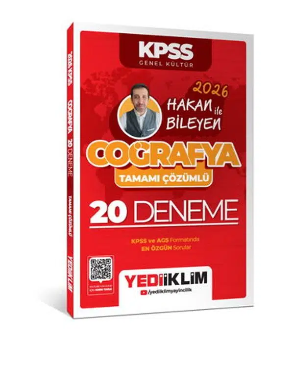 Yediiklim Yayınları 2026 KPSS Coğrafya Tamamı Çözümlü 20 Deneme Hakan Bileyen