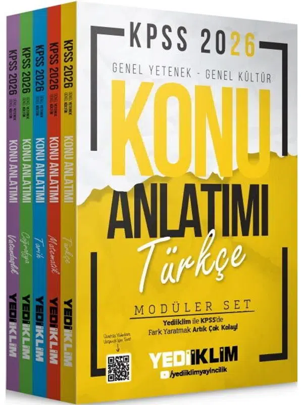 Yediiklim Yayınları 2026 KPSS Genel Yetenek Genel Kültür Konu Anlatımı Modüler Set
