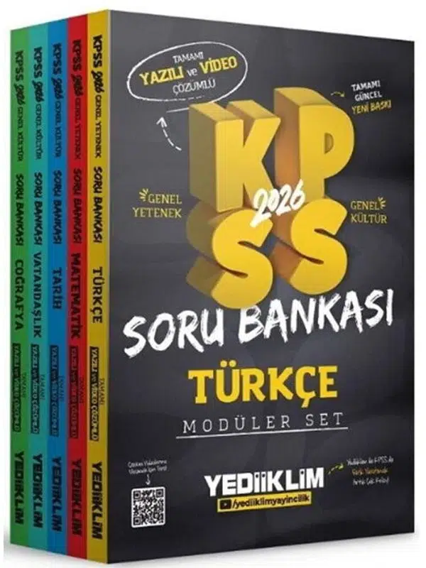 Yediiklim Yayınları 2026 KPSS Genel Yetenek Genel Kültür Soru Bankası Modüler Set
