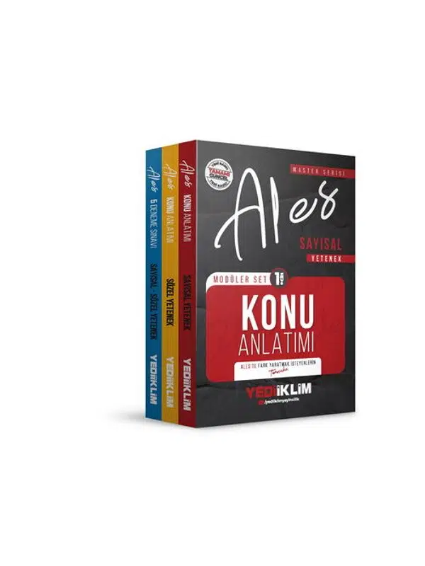 Yediiklim Yayınları 2026 Master Serisi ALES Sayısal-Sözel Yetenek Konu Modüler Set+5 Deneme (3 Kitap)