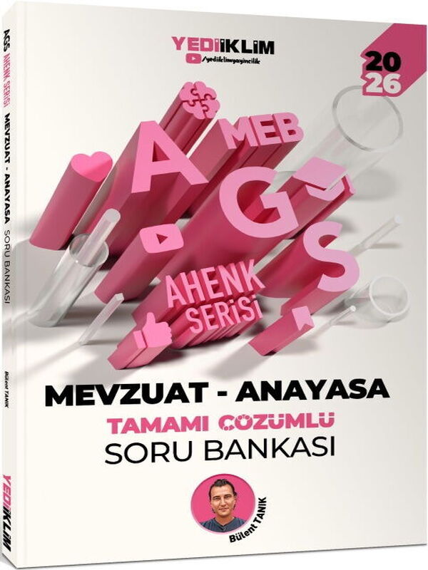 Yediiklim Yayınları 2026 MEB AGS Ahenk Serisi Mevzuat Anayasa Tamamı Çözümlü Soru Bankası