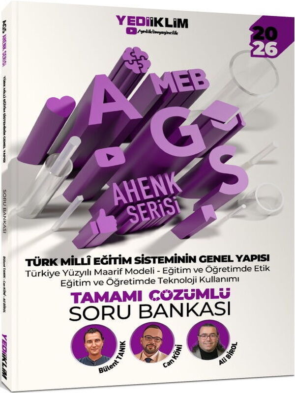 Yediiklim Yayınları 2026 MEB AGS Ahenk Serisi Türk Milli Eğitim Sisteminin Genel Yapısı Tamamı Çözümlü Soru Bankası
