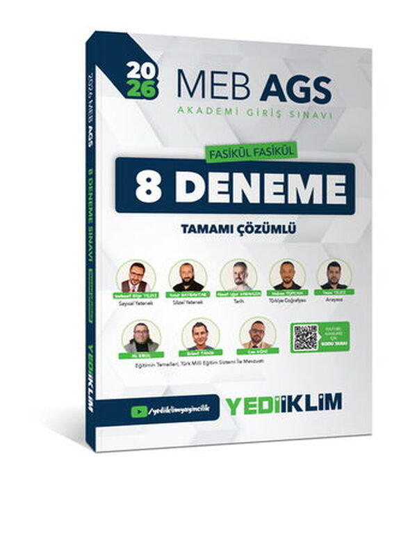 Yediiklim Yayınları 2026 MEB AGS Fasikül Fasikül 8 Deneme Tamamı Çözümlü