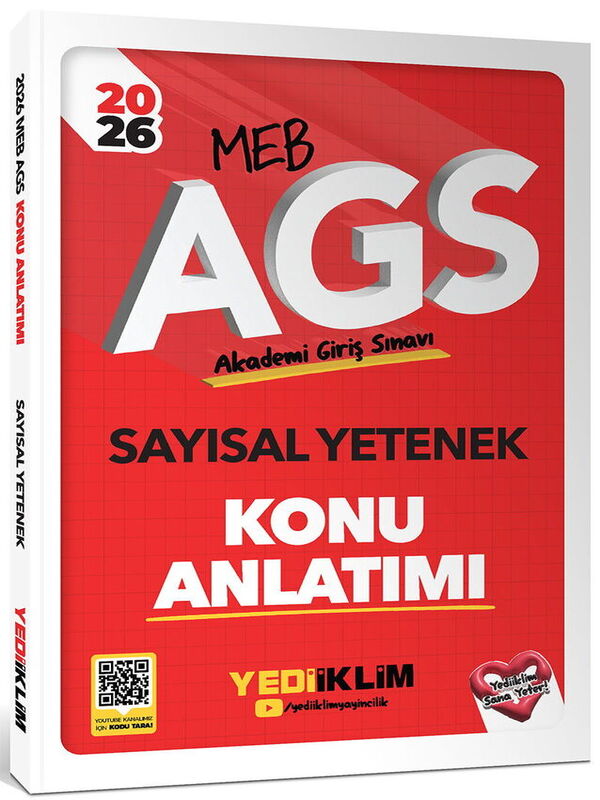 Yediiklim Yayınları 2026 MEB AGS Sayısal Yetenek Konu Anlatımı