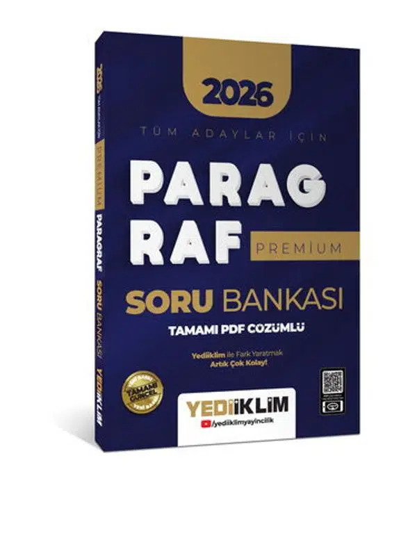 Yediiklim Yayınları 2026 Tüm Adaylar İçin Paragraf Premium Tamamı PDF Çözümlü Soru Bankası