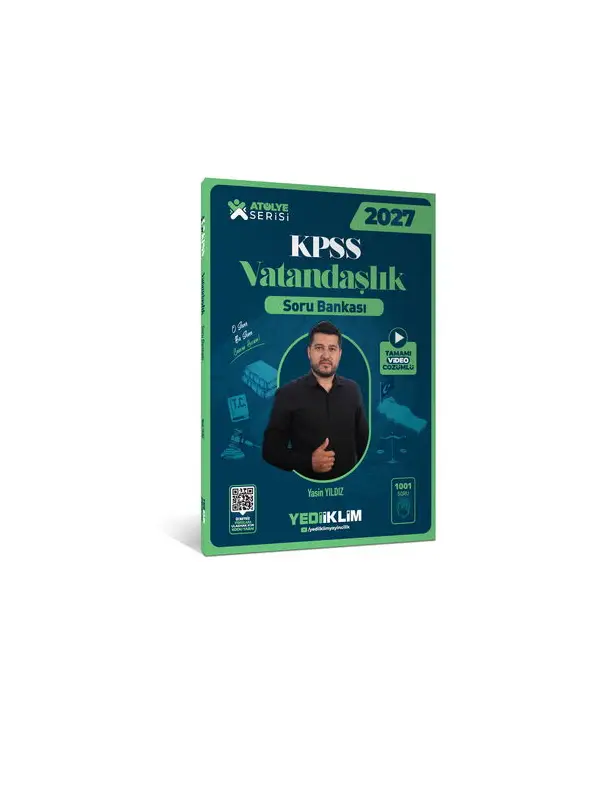 Yediiklim Yayınları 2027 KPSS Atölye Serisi Genel Kültür Vatandaşlık Tamamı Video Çözümlü Soru Bankası