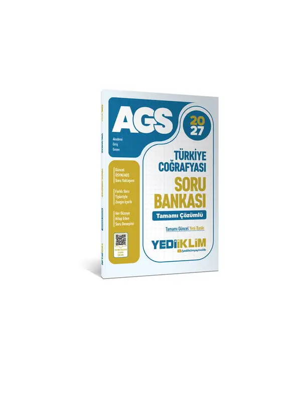 Yediiklim Yayınları 2027 MEB AGS Türkiye Coğrafyası Tamamı Çözümlü Soru Bankası