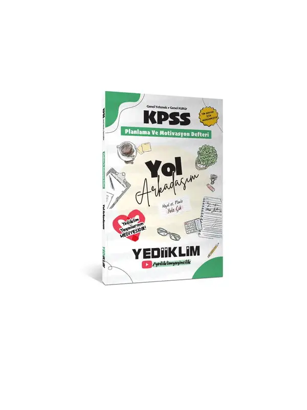Yediiklim Yayınları Hediye KPSS GK-GY Yol Arkadaşım Planlama ve Motivasyon Defteri
