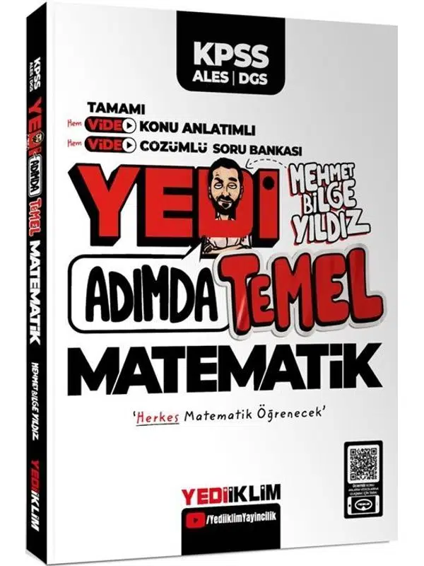 Yediiklim KPSS ALESDGS Yedi 7 Adımda Temel Matematik Video Konu Çözümlü Soru Bankası Paragraf Hediye